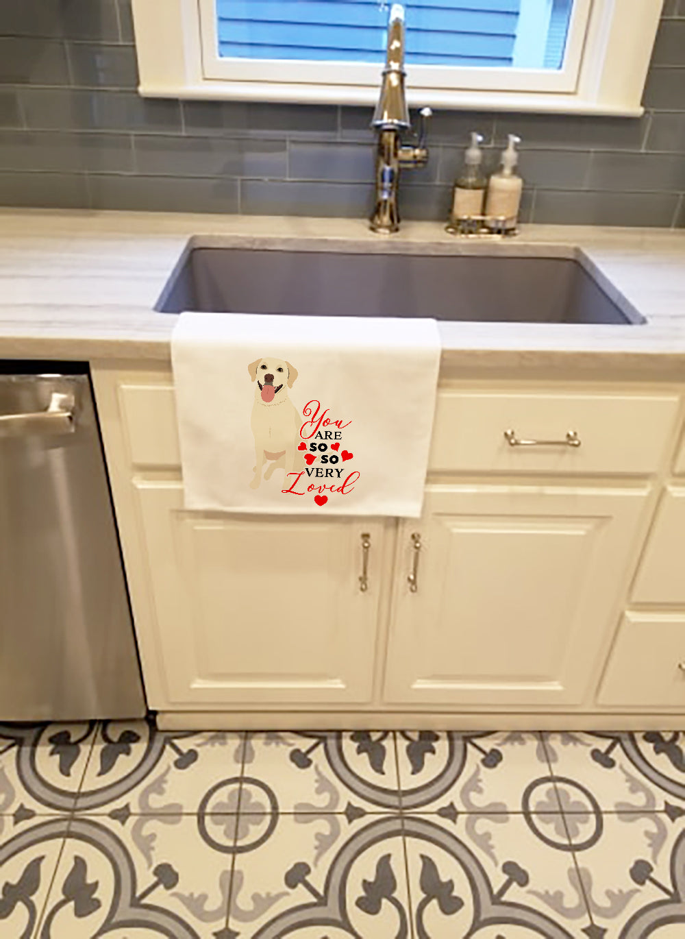 Labrador Retriever Yellow #1 so Loved Kitchen Towel Set of 2-2