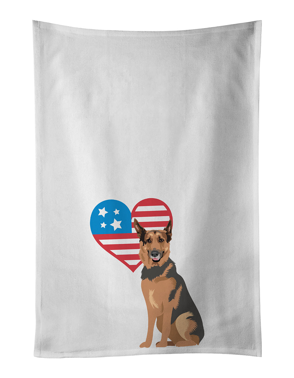 German Shepherd Red Sable Patriotic Kitchen Towel Set of 2-0