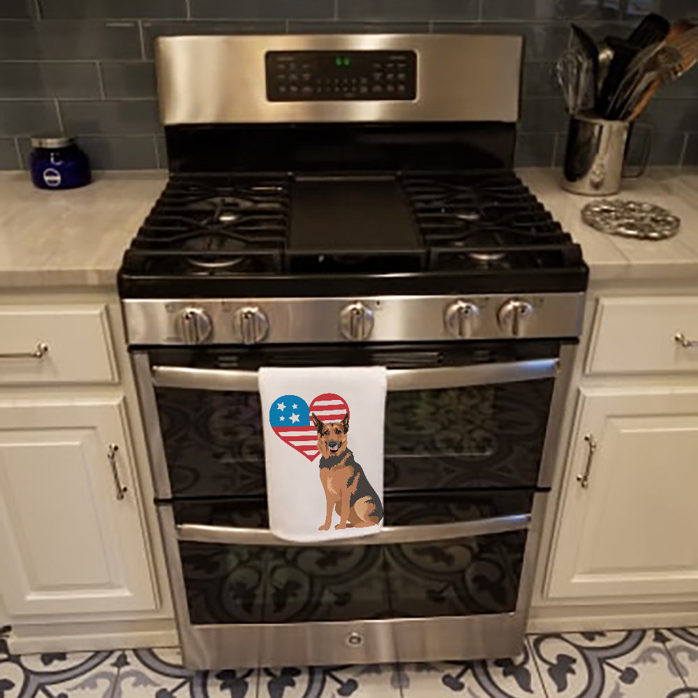German Shepherd Red Sable Patriotic Kitchen Towel Set of 2-1