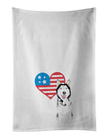 Siberian Husky Black and White #1 Patriotic Kitchen Towel Set of 2-0