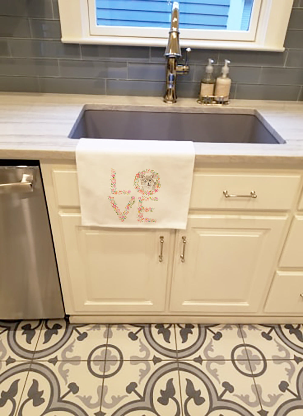 Corgi #4 LOVE Kitchen Towel Set of 2-2