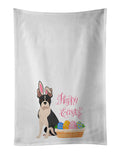 Black Boston Terrier Easter Kitchen Towel Set of 2-0