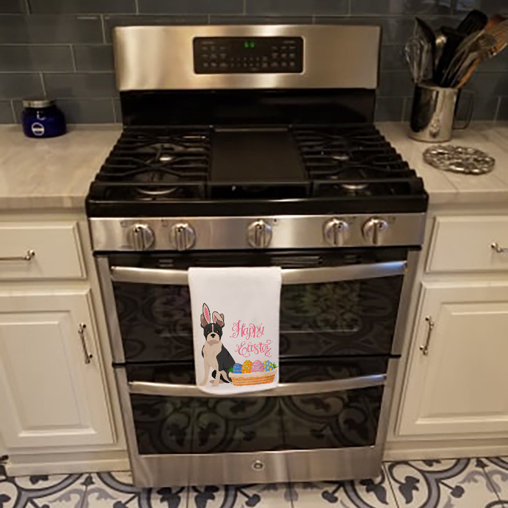 Black Boston Terrier Easter Kitchen Towel Set of 2-1