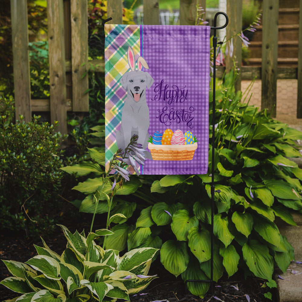 Silver Labrador Retriever Easter Garden Flag-1
