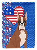 Red Fawn Boxer USA American House Flag-0