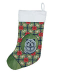Blue Chow Chow Christmas PoinsettIas Holiday Stocking-0