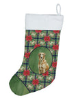 Wheaten Scottish Deerhound Christmas PoinsettIas Holiday Stocking-0