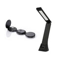 Sleek 3-in-1 LED desk lamp and foldable 5-in-1 wireless charging station bundle for modern workspaces