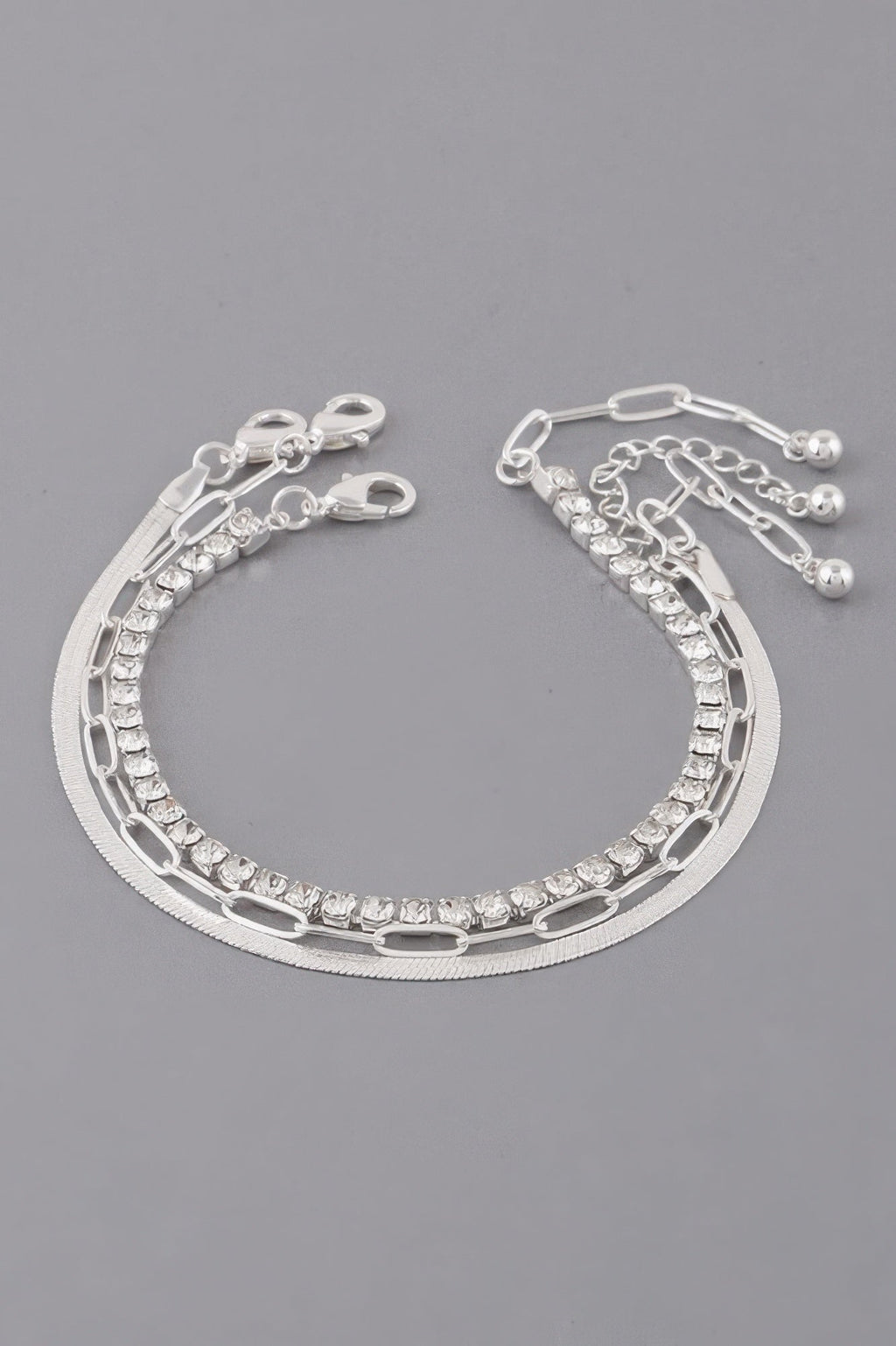 Sparkling multi rhinestone women's bracelet in a sleek, lightweight, and stackable circular design — view 4