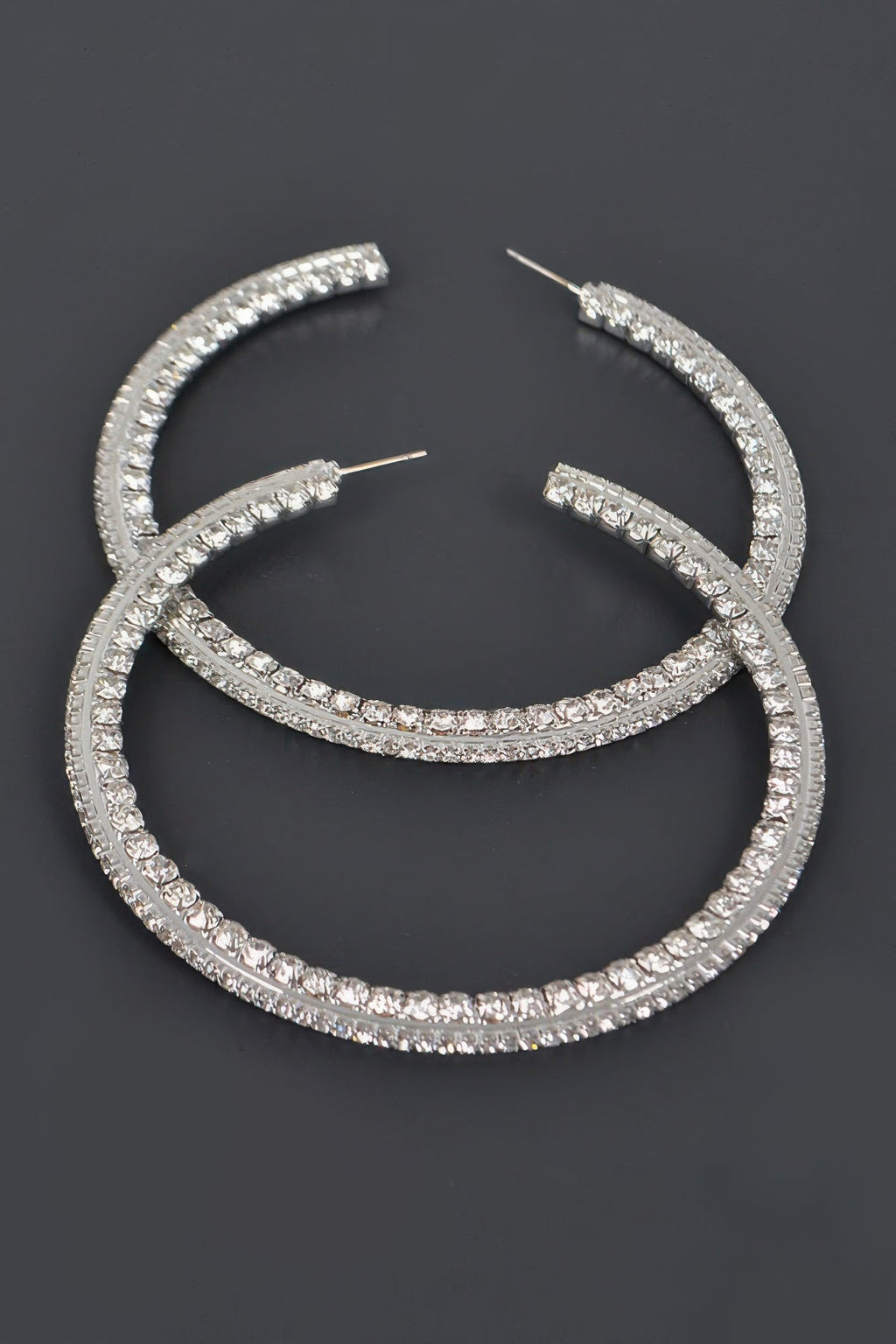 Women's 80mm Rhinestone Hoop Earrings BYMANYC ® New York CONTEMPORARY VIBRANT MODERN FASHION - New Collection-4
