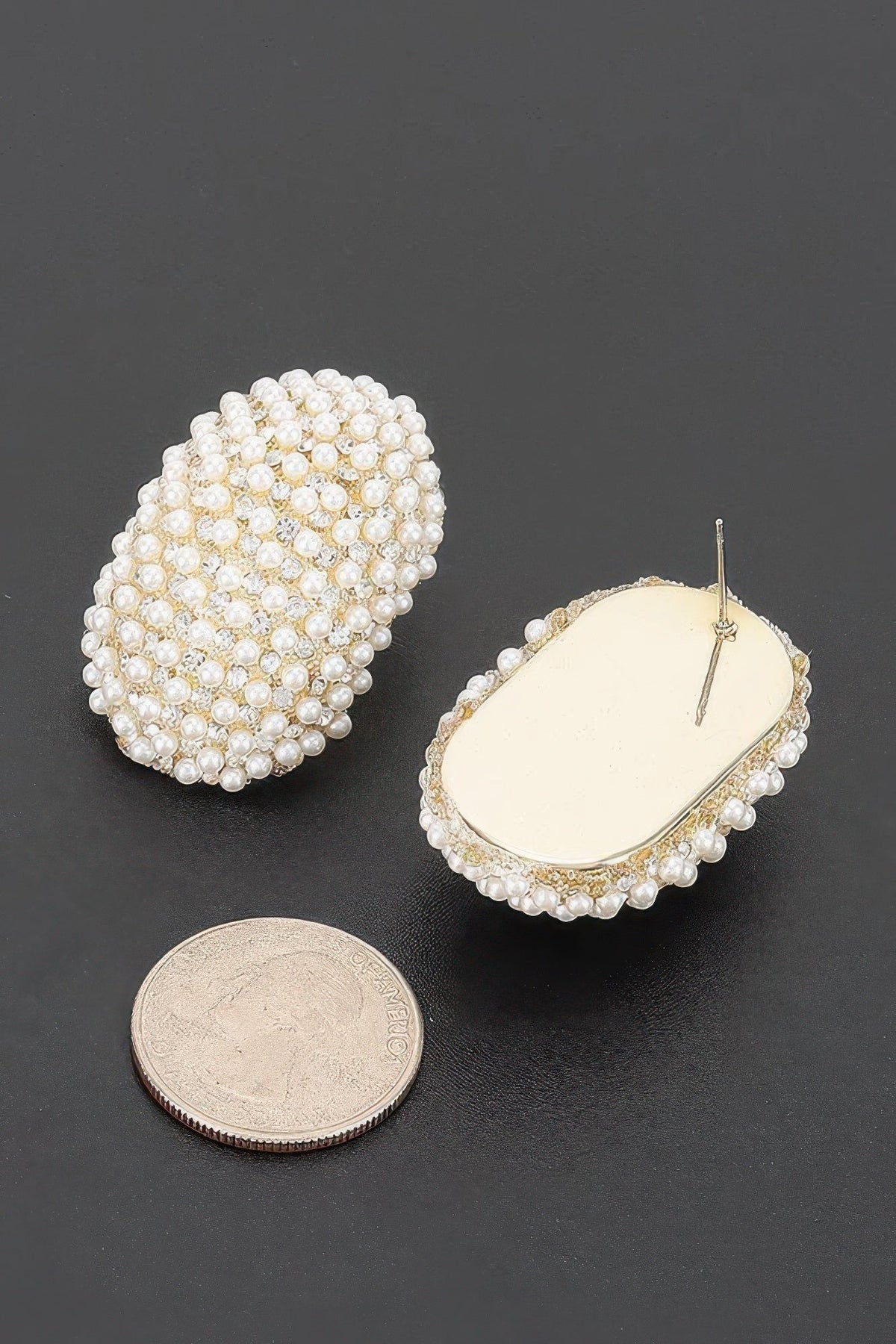 Women's Earrings Studs BYMANYC ® New York METROPOLITAN PEARL - New Collection-1