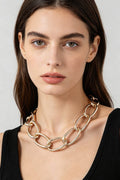 Women's Polished Twist Chain Statement Necklace Prêt-à-Porter BYMANYC ® New York - New Collection-0