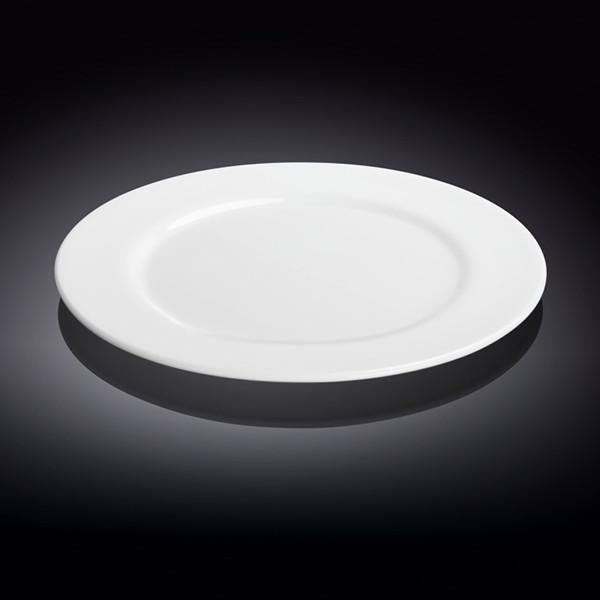 Set Of 6 Professional Rolled Rim White Dinner Plate 10" inch | 25.5 Cm-0