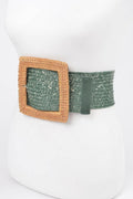 WOMEN'S BELT TRIBECA Bamboo Buckle Stretch BYMANYC ® New York-5