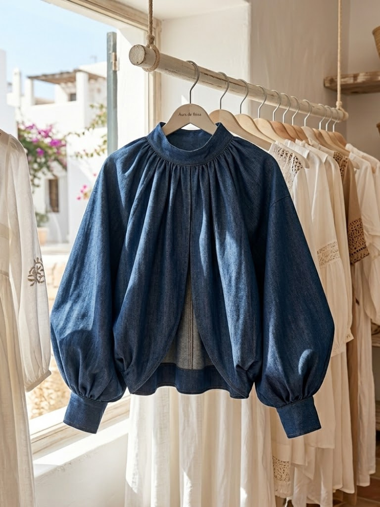 Women's lightweight summer Bowery blouse with a fluid silhouette and breathable eco-friendly fabric — view 2