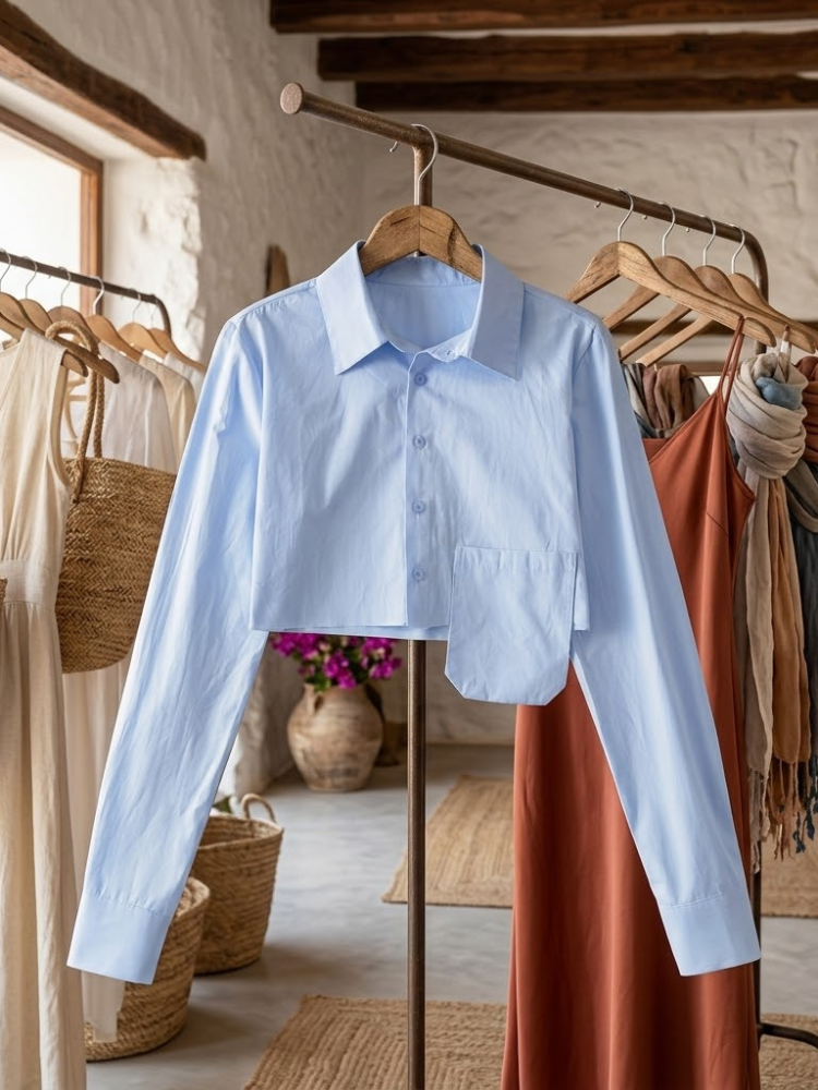 Bryant women's summer blouse in lightweight breathable fabric, elegant fluid silhouette for warm weather styling. — view 2