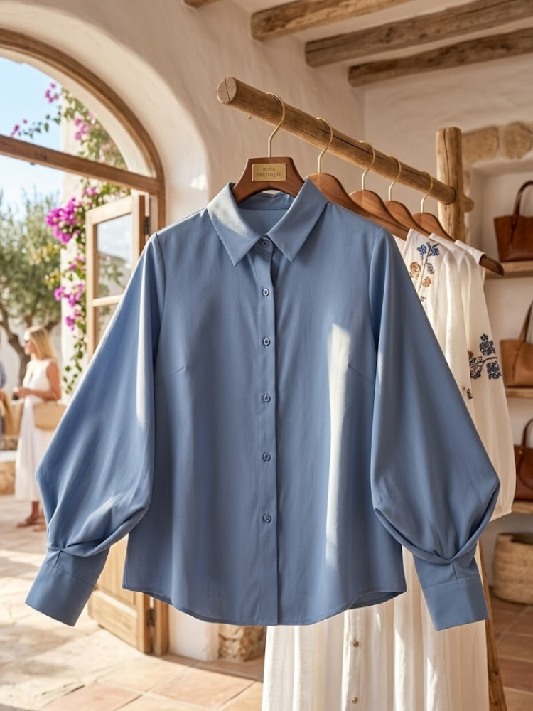 Women's Clinton Ibiza summer blouse, lightweight breathable fabric for warm weather resort wear. — view 2