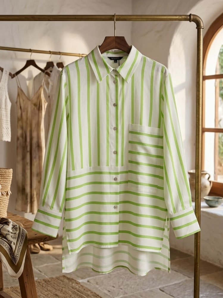 Murray Ibiza women's summer blouse, lightweight and fluid elegant fabric top for warm weather styling. — view 2