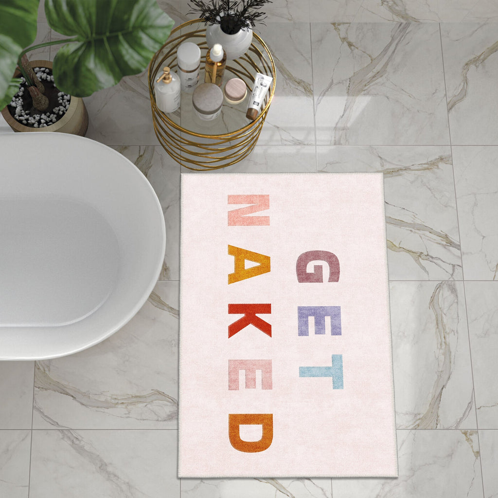 Molly bath mat with vintage boho patterns soft chenille surface and non slip cotton base — view 2