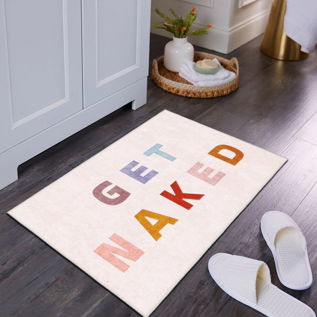 Molly bath mat with vintage boho patterns soft chenille surface and non slip cotton base — view 5