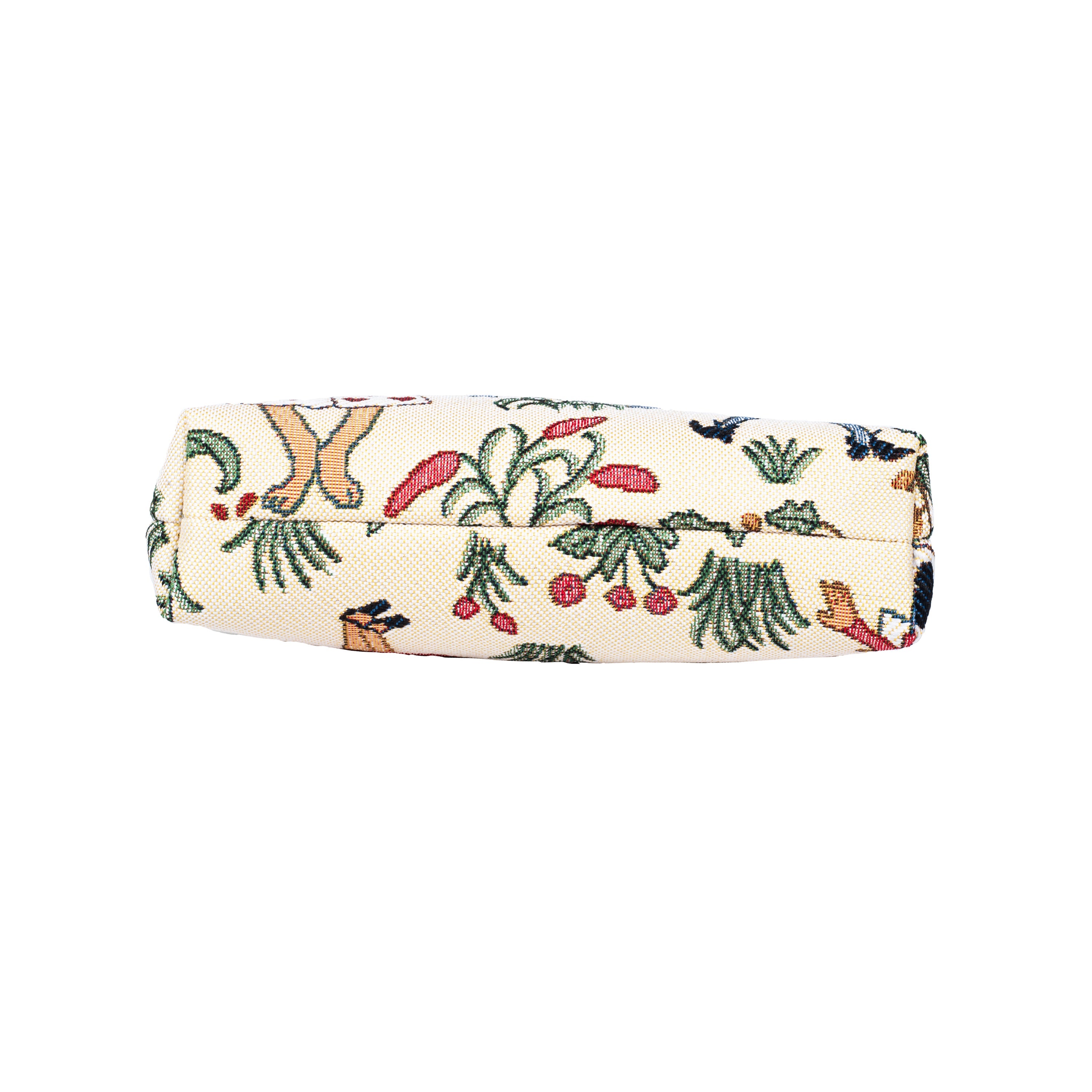 Alice in Wonderland woven tapestry wristlet bag with vegan leather hand loop for phone — view 4