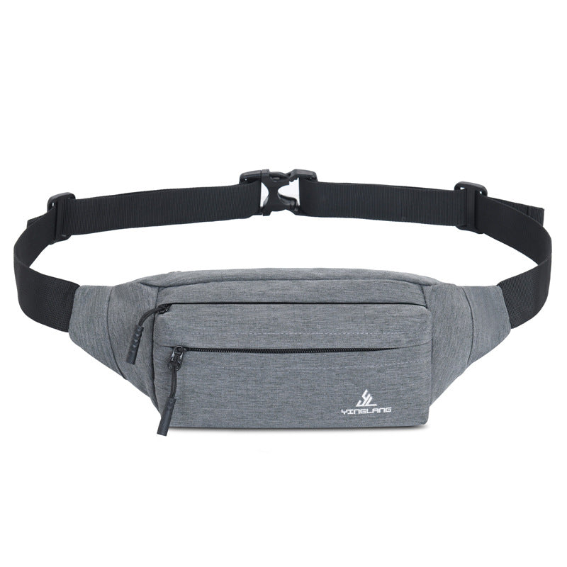 Nylon drop leg waist pack for outdoors, featuring adjustable utility straps and multiple zippered compartments — view 2