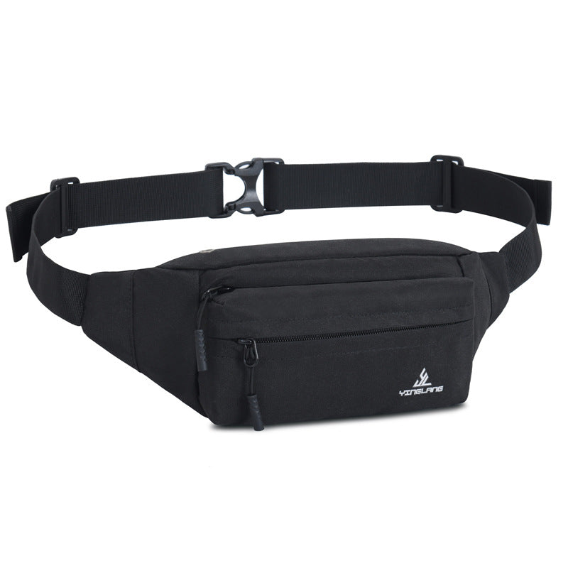 Nylon drop leg waist pack for outdoors, featuring adjustable utility straps and multiple zippered compartments — view 3