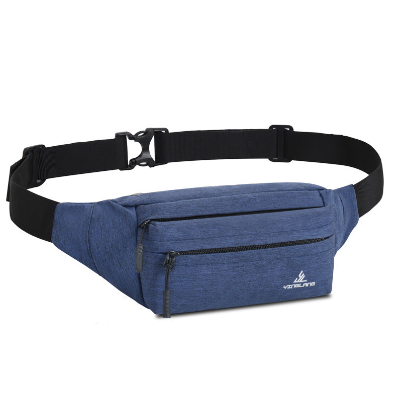Nylon drop leg waist pack for outdoors, featuring adjustable utility straps and multiple zippered compartments — view 5