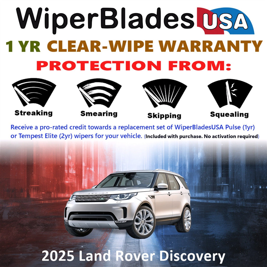 2025 Land Rover Discovery Wiper Blades w/1yr Wear Warranty (Set of 2) Wipers-1