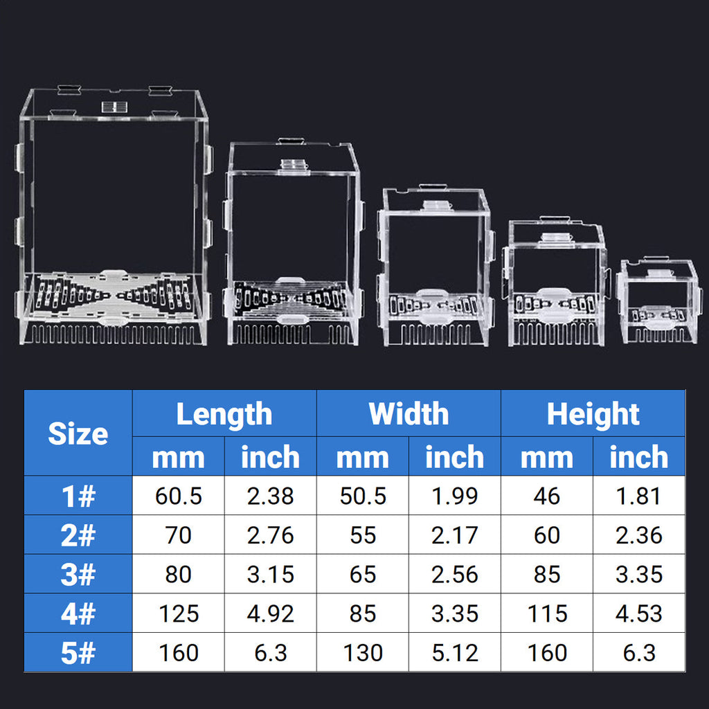 Clear acrylic aquarium water pump guard with bottom mesh base and rounded corners — view 3