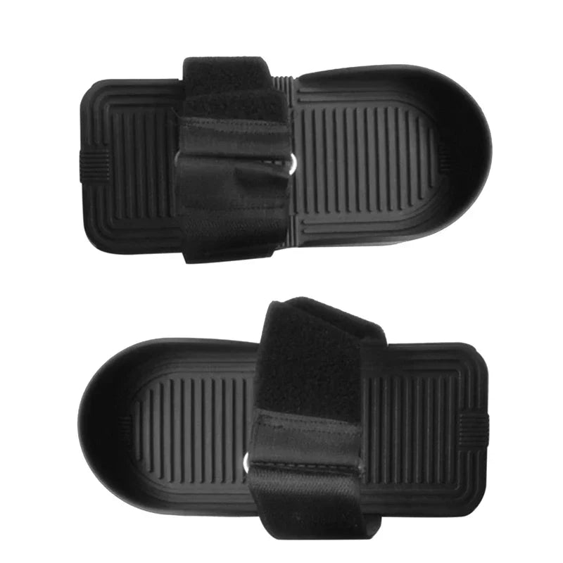 Black water resistant ABS plastic rowing machine replacement pedals for home gym workout equipment — view 3
