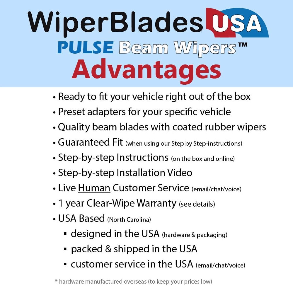 2003 Dodge Stratus (Coupe) Wiper Blades w/1yr Wear Warranty (Set of 2) Wipers-3