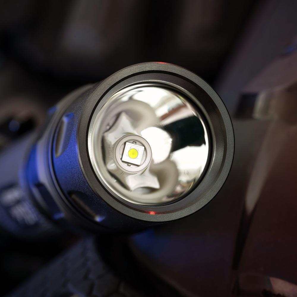 Black aluminum LED tactical penlight with a sturdy stainless steel pocket clip — view 4