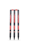 ZAP Apex LED cricket stumps set with glowing red lights bails and tough plastic construction