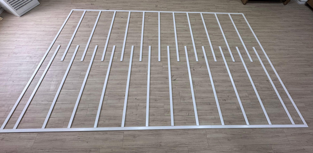 Pre-Cut Flat Wall Molding Kit for Living Areas | Factory Primed & Ready to Paint-4