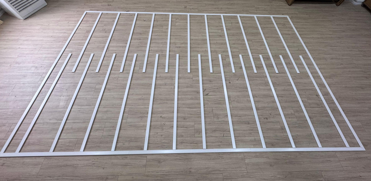 Pre-Cut Flat Wall Molding Kit for Living Areas | Factory Primed & Ready to Paint-4