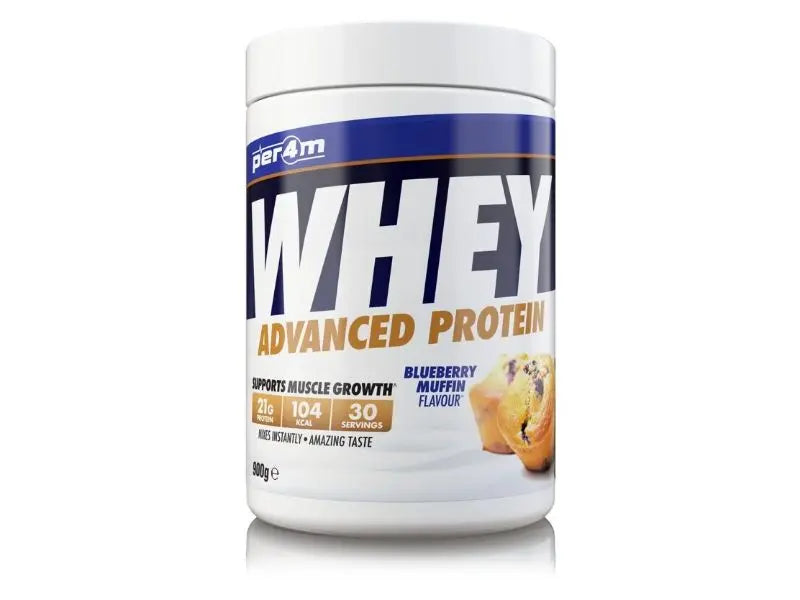 Per4m Advanced Whey Protein powder tub 900g, delicious dietary supplement for daily lean muscle recovery — view 4