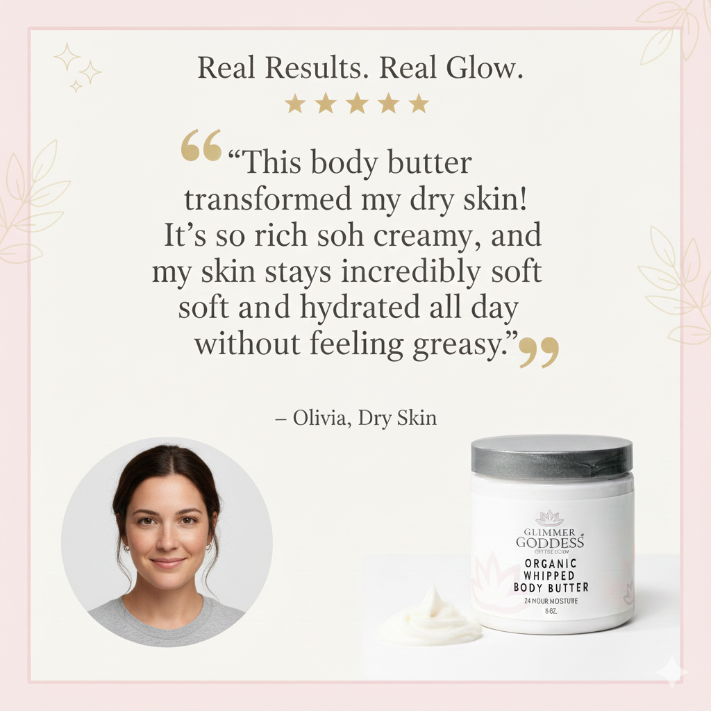 Organic whipped body butter for dry skin in a premium jar, showing rich cloud-like cream texture — view 5
