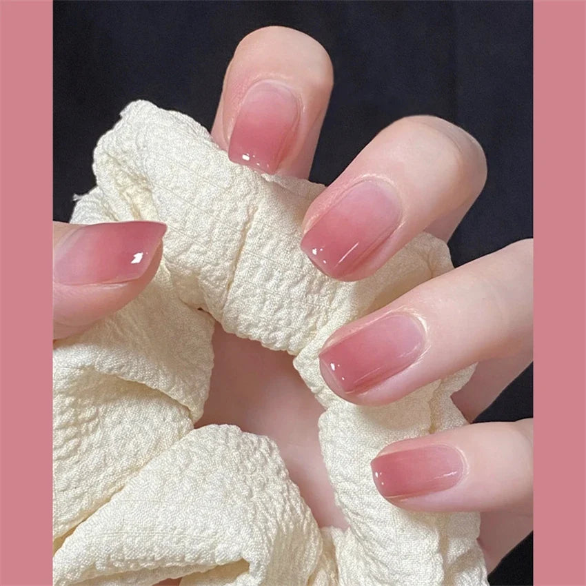 White Small Flower Acrylic Press-On Nails-9