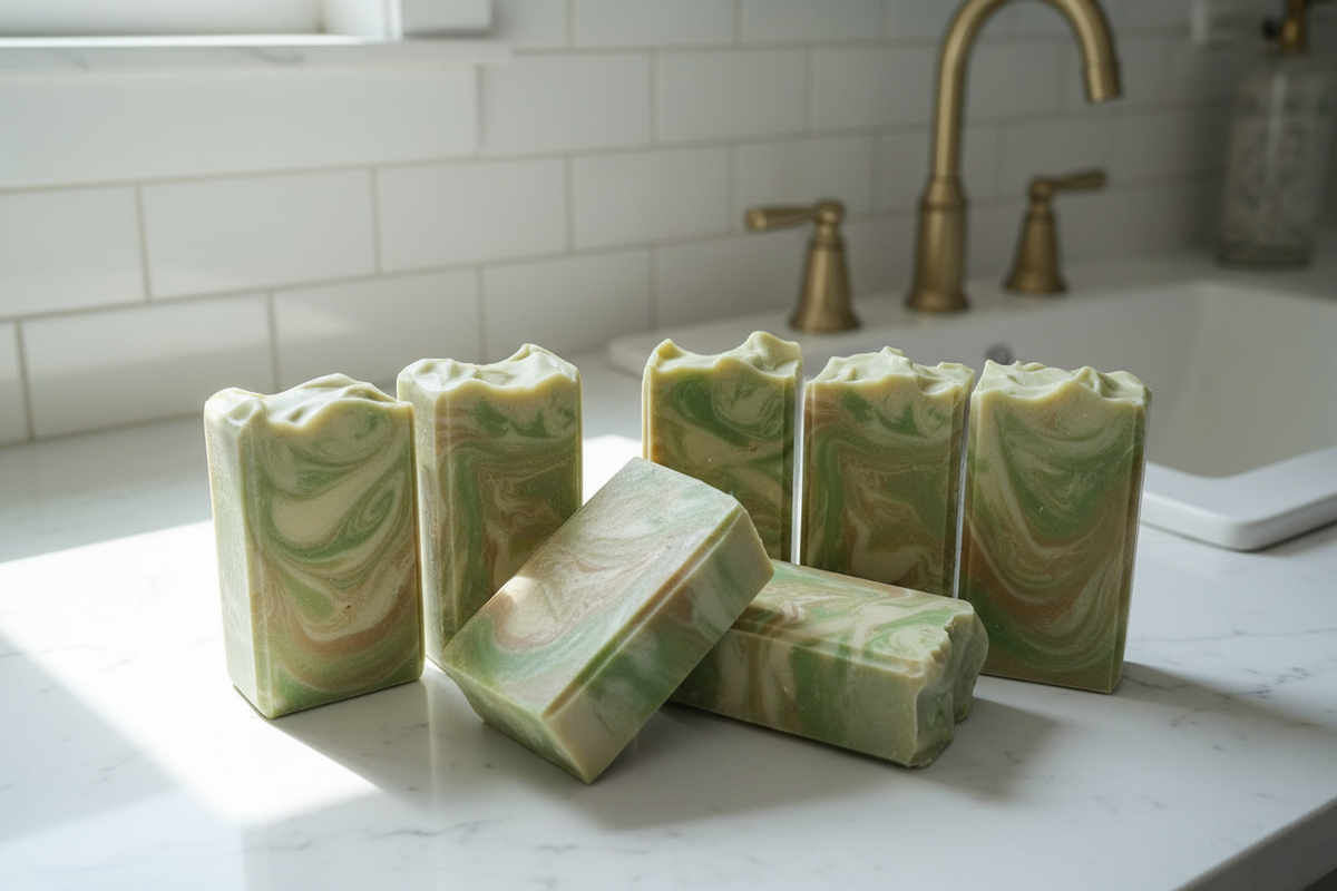 White Tea & Pear Soap Bar | Citrus Fruity Handmade Moisturizing Bath Soap-0