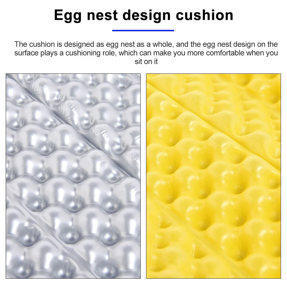 Yellow outdoor foldable camping mat made of waterproof XPE foam with a convenient carrying bag — view 5