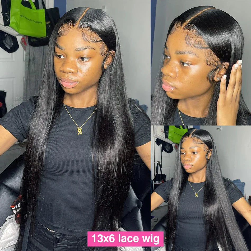Wiggogo 30 inch straight HD lace frontal wig made of natural premium Remy Brazilian hair — view 4