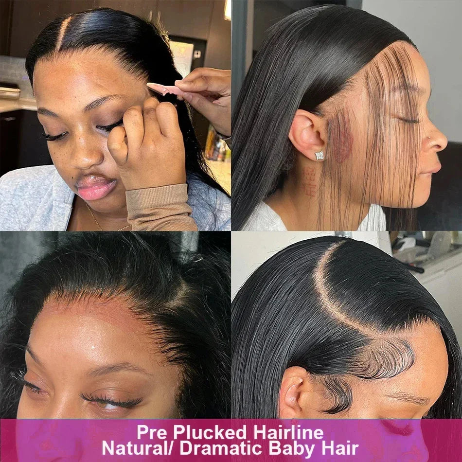 Wiggogo 30 inch straight HD lace frontal wig made of natural premium Remy Brazilian hair — view 5