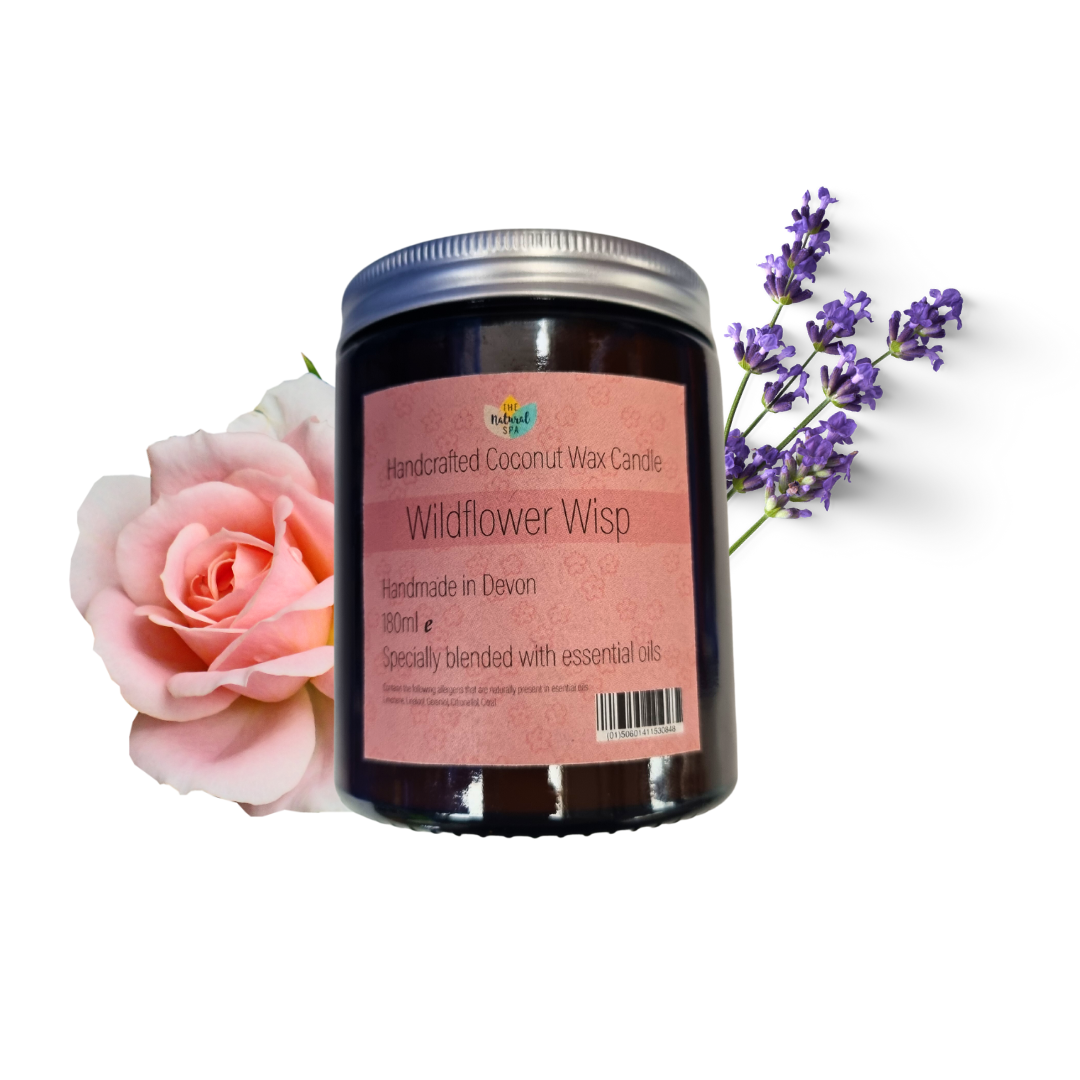 Wildflower Wisp Hand-Poured Coconut Wax Candle | Floral & Natural Aromatherapy | Vegan, Eco-Friendly Candle | 2 Size Options-1