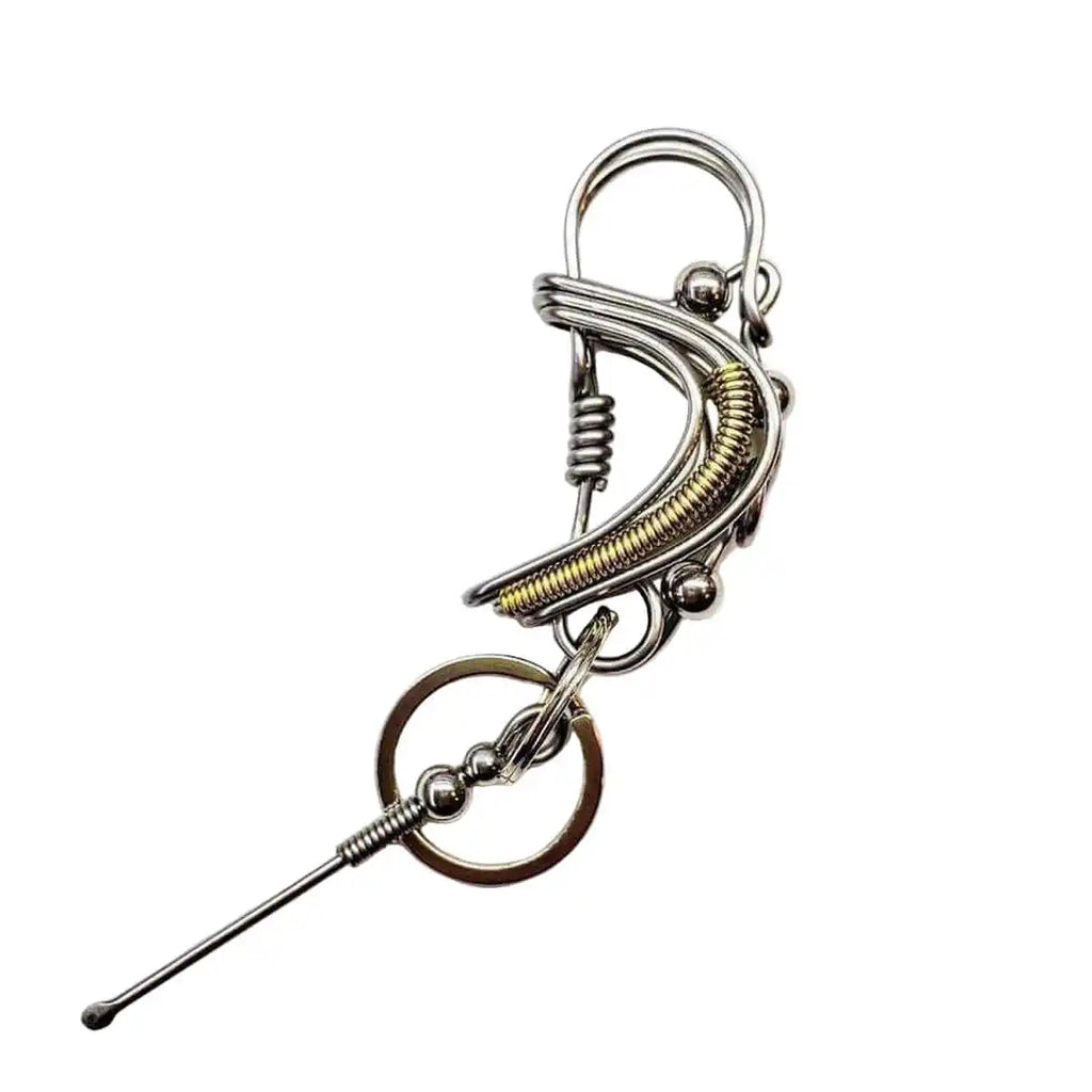 Wire Coiled Birdie Keychain For Him - Limited Edition-0