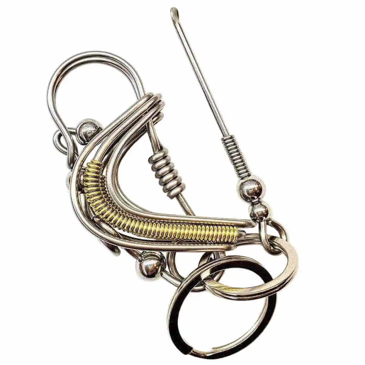 Wire Coiled Birdie Keychain For Him - Limited Edition-3
