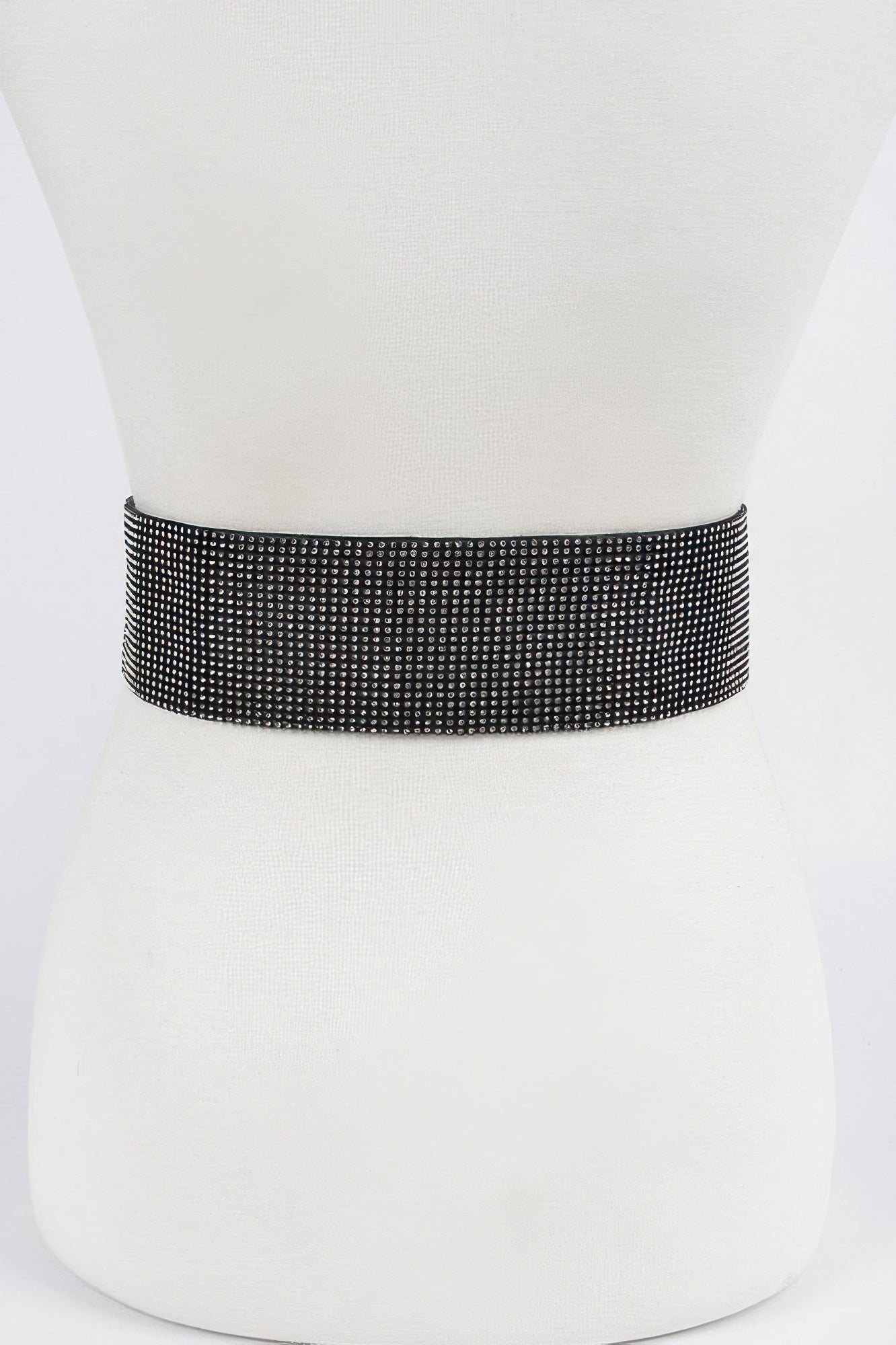 Women's flexible elastic belt featuring a modern square straw buckle and sophisticated contemporary design — view 4