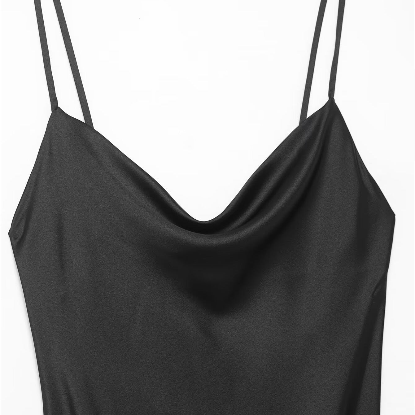 Women's avant-garde Broadway midi dress with draped satin top and asymmetric velvet fringe skirt. — view 3