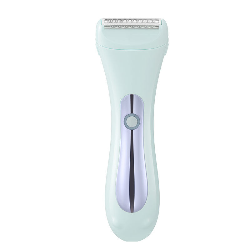 Women's electric hair removal trimmer with stainless steel blades, compact USB rechargeable personal care device — view 2