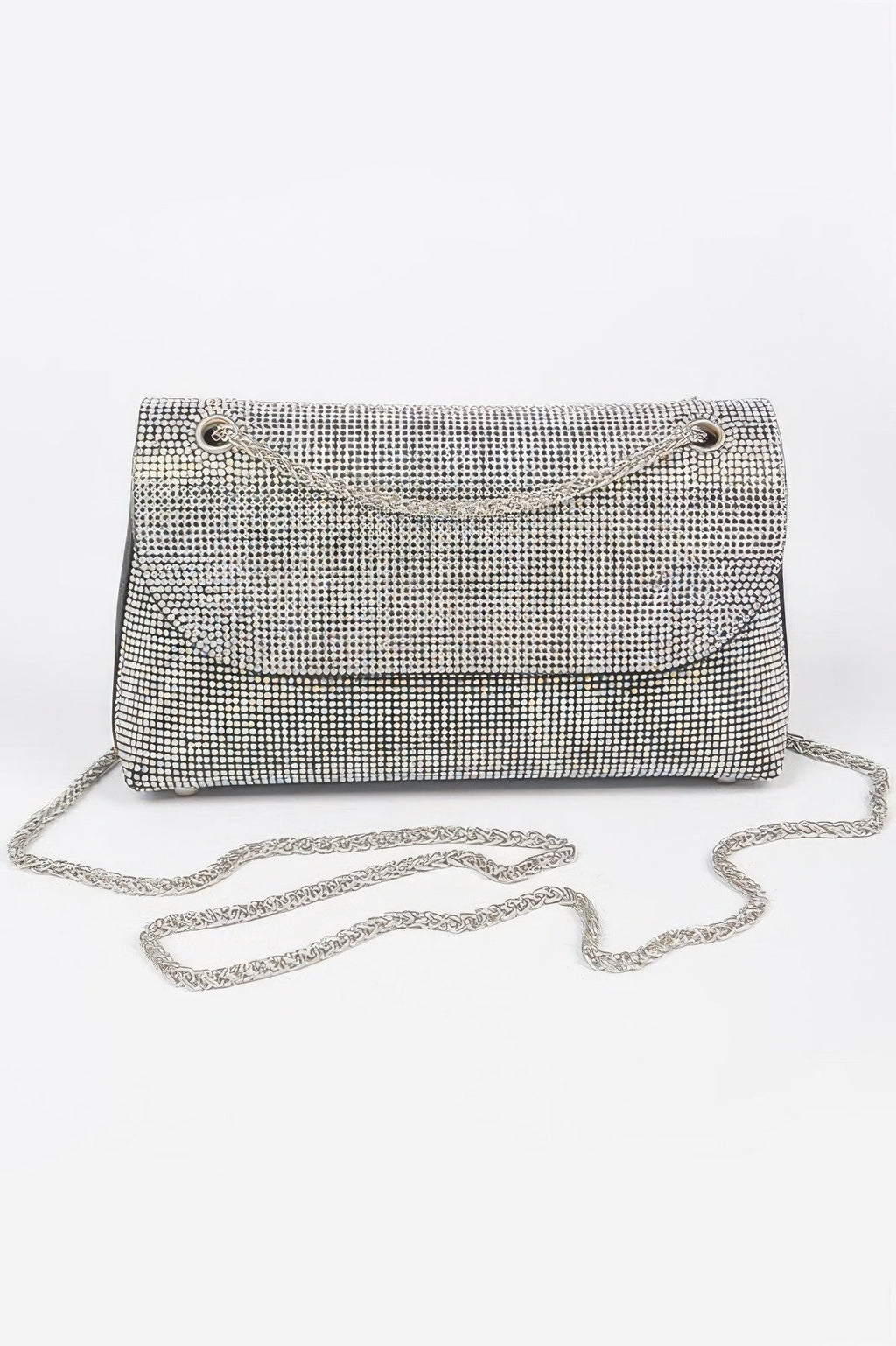 Met Gala rhinestone shoulder bag with shimmering crystals and a durable mixed metal frame
